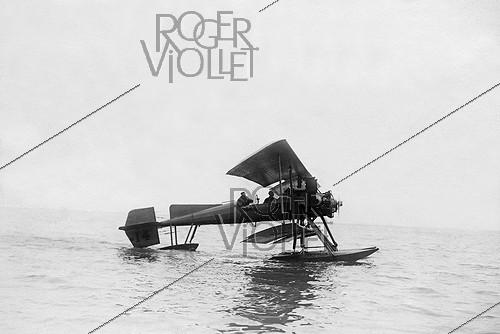 Breguet seaplane flown by Henri Brégi (1885-1917), French aviator. Monaco (Principality of Monaco), July 1913.