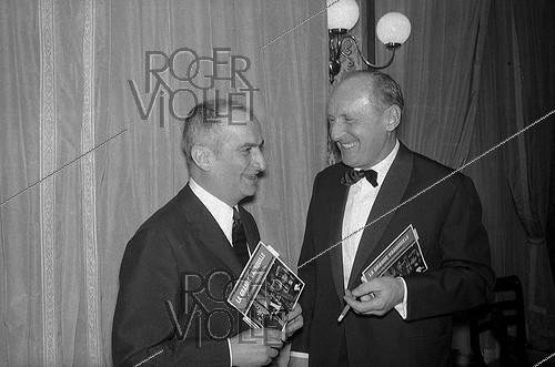 Louis de Funès and Bourvil at the première of "La Grande Vadrouille". Cannes Film Festival, 1966.