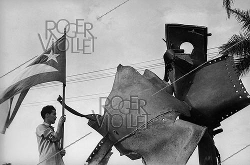 Manifestation à la suite de l'attentat contre le navire "La Coubre" le 4 mars 1962. La Havane (Cuba).