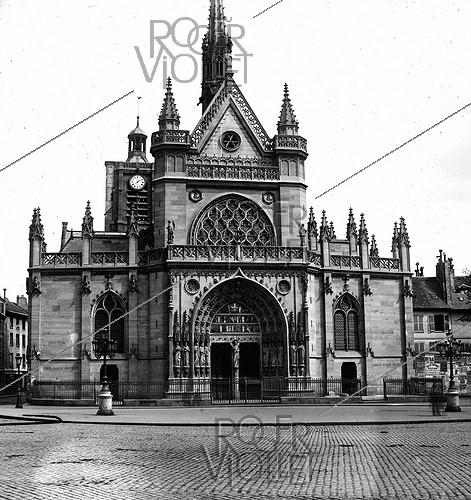 Paris. L'église Saint-Laurent après sa restauration (1866-1867). Détail d'une vue stéréoscopique.