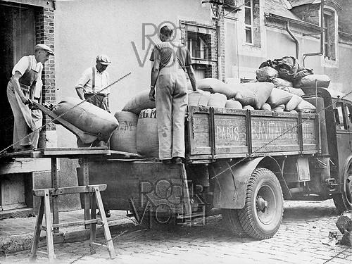 World War II. Liberation of Paris. A lorry transporting flour for the resupplying of Paris. August 28, 1944.