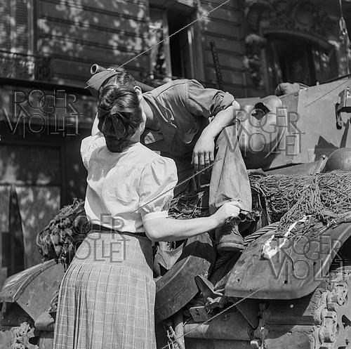 World War II. Liberation of Paris, August 1944.